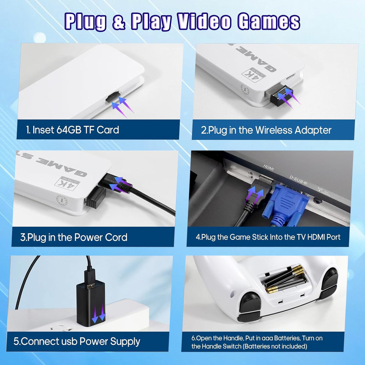 Wireless Retro Gaming Console Built-in 20,000+ Games A485