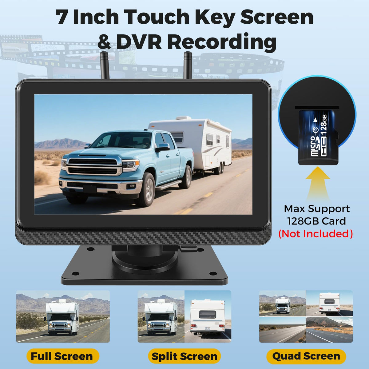 Wireless Backup Camera with 7" Monitor and 1080P Camera P977941