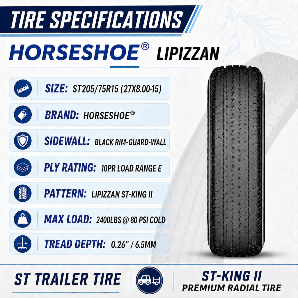 ST205/75R15 10-Ply Trailer Tires B7045