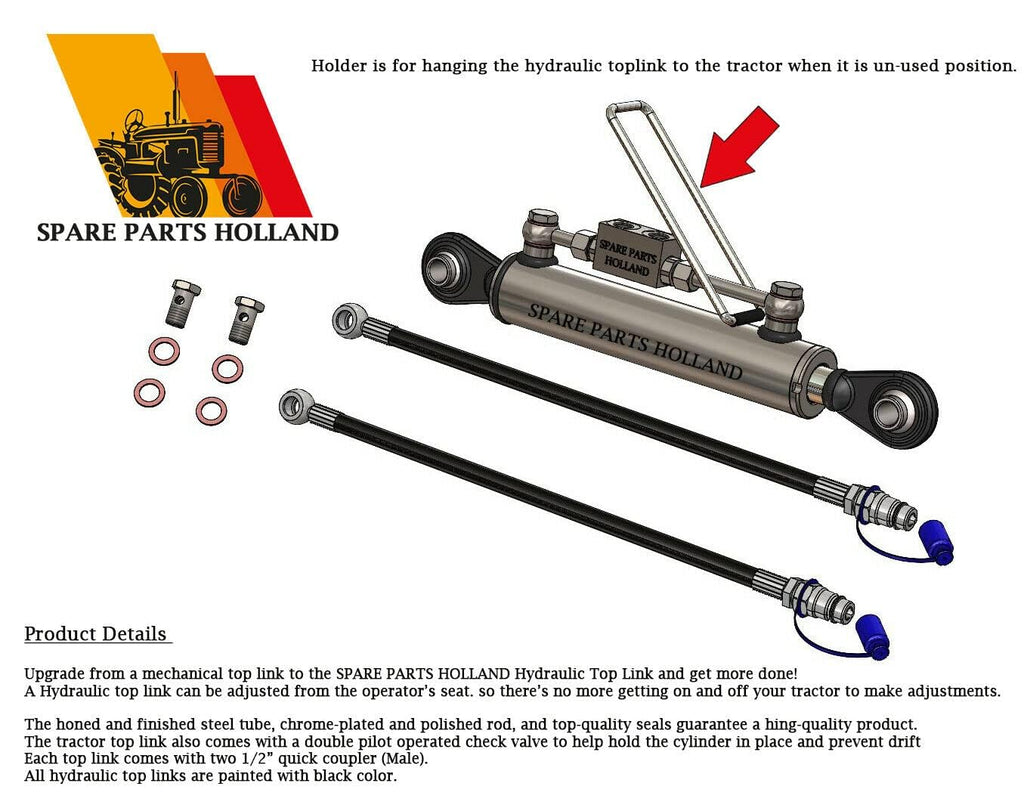 Hydraulic Top Link Cat 1-1 with Locking Block M598837