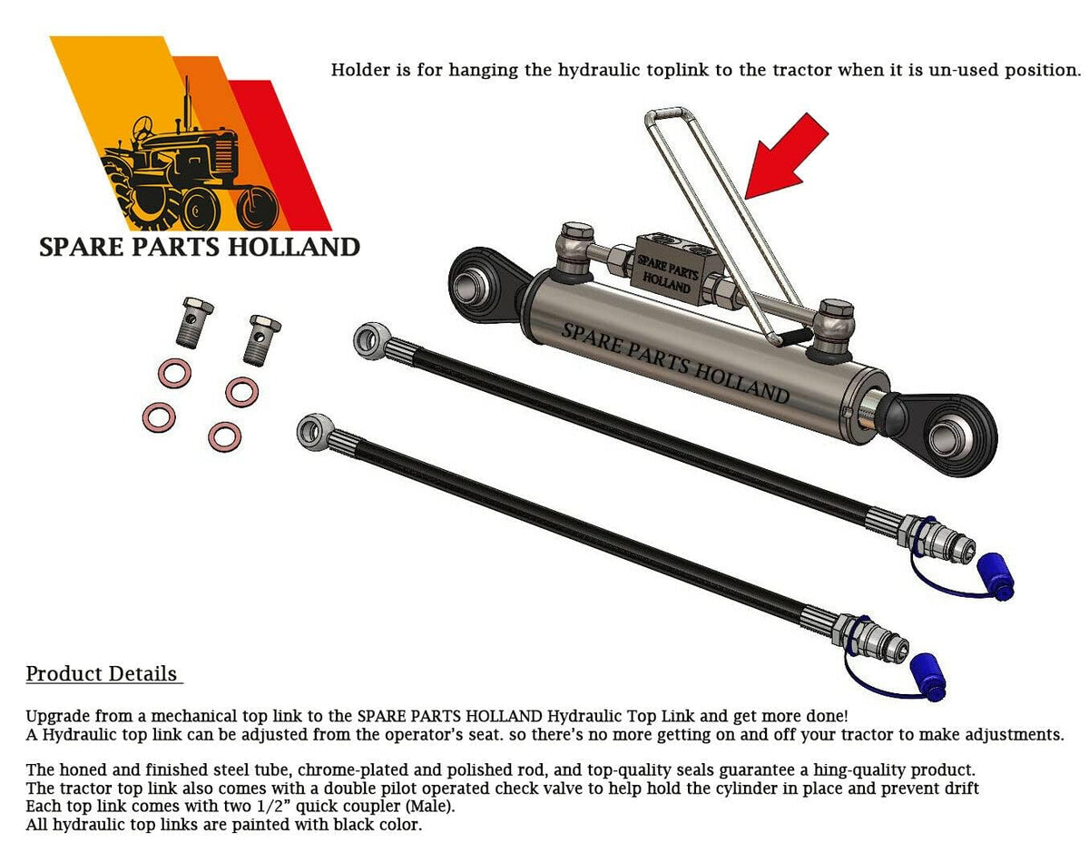 Hydraulic Top Link Cat 1-1 with Locking Block M598837