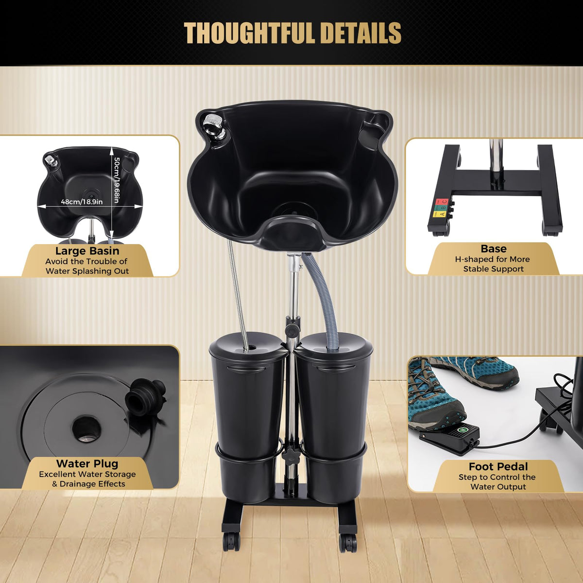 Portable Shampoo Bowl with Electric Water Pump K455032