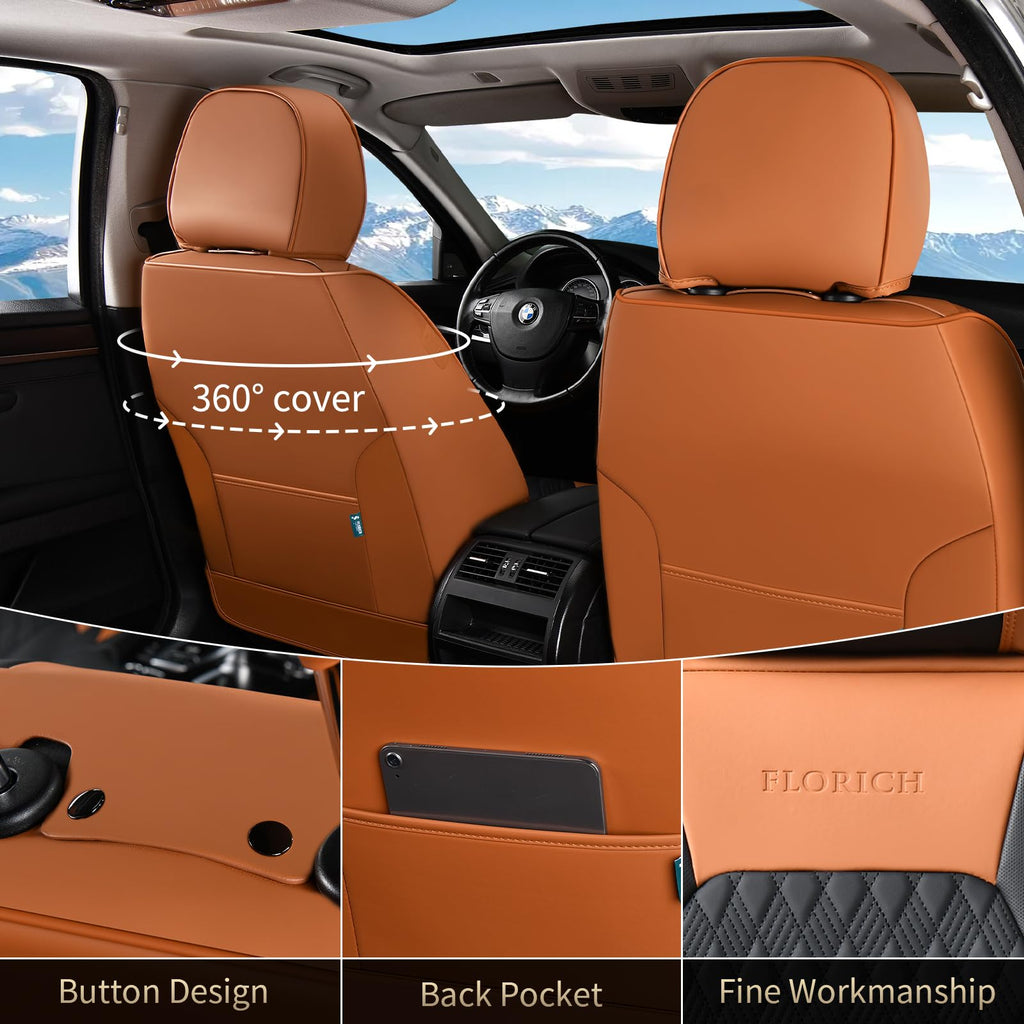 Nappa Leather Car Seat Covers Full Set Z5364