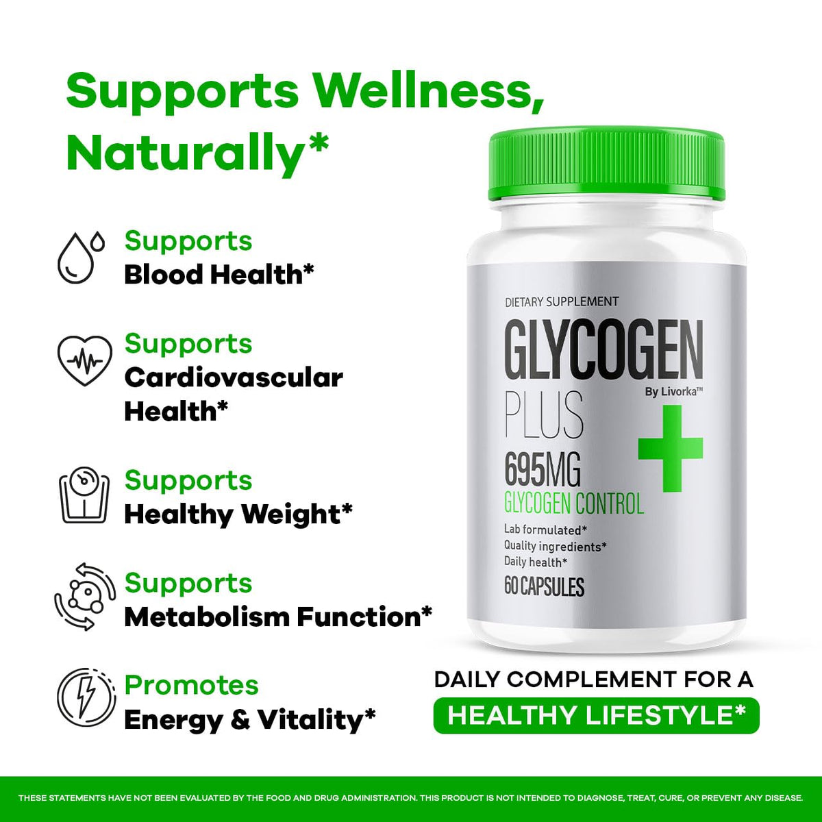 All Natural Glycogen Support Capsules, 180 Capsules T12877