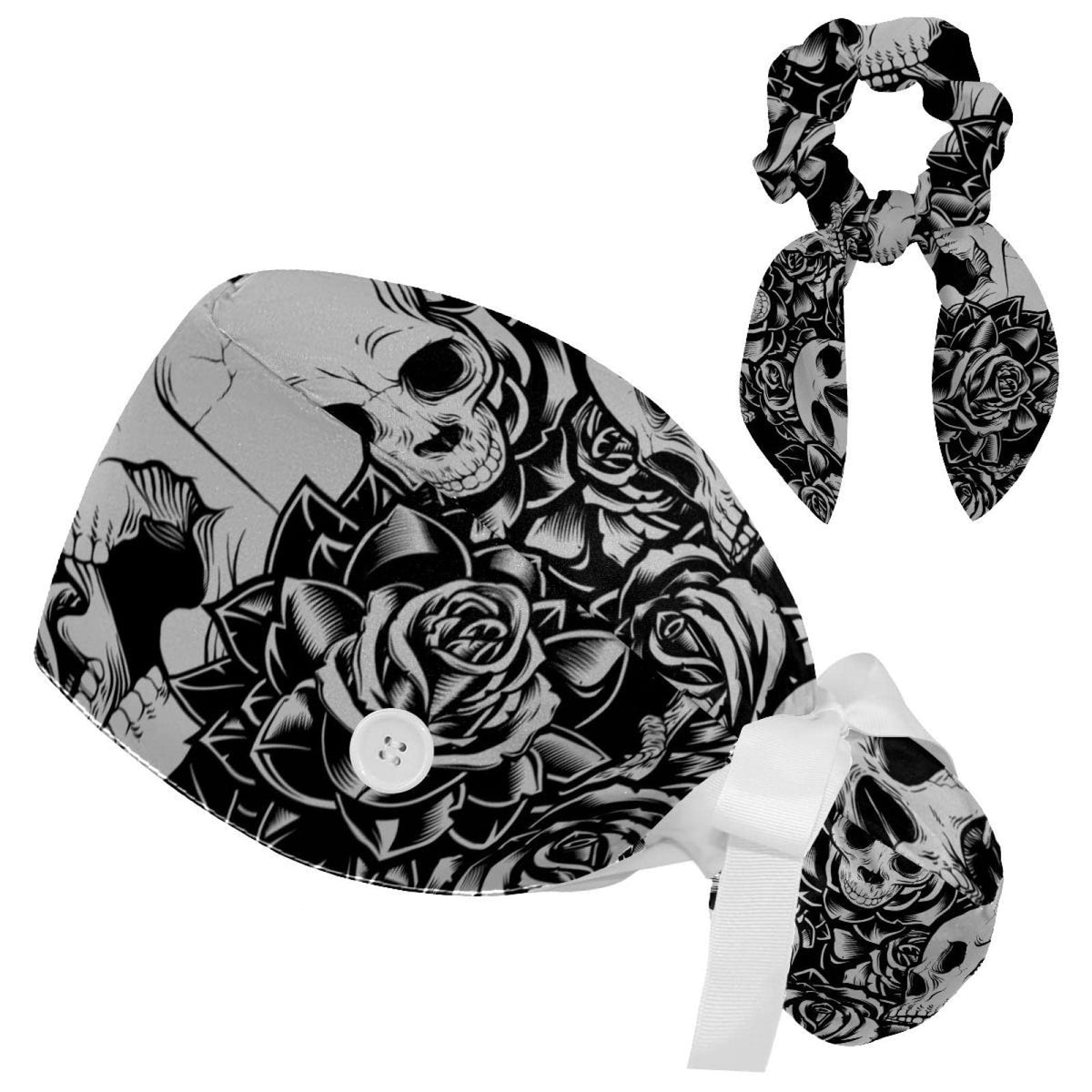 Lace-Up Hat with Scrunchies One Size S4629