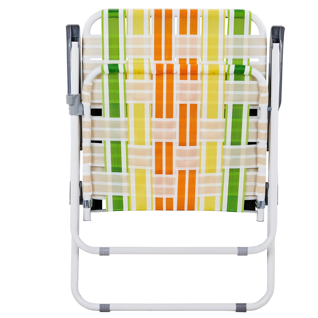 Set of 2 Webbed Folding Beach Chairs Z358