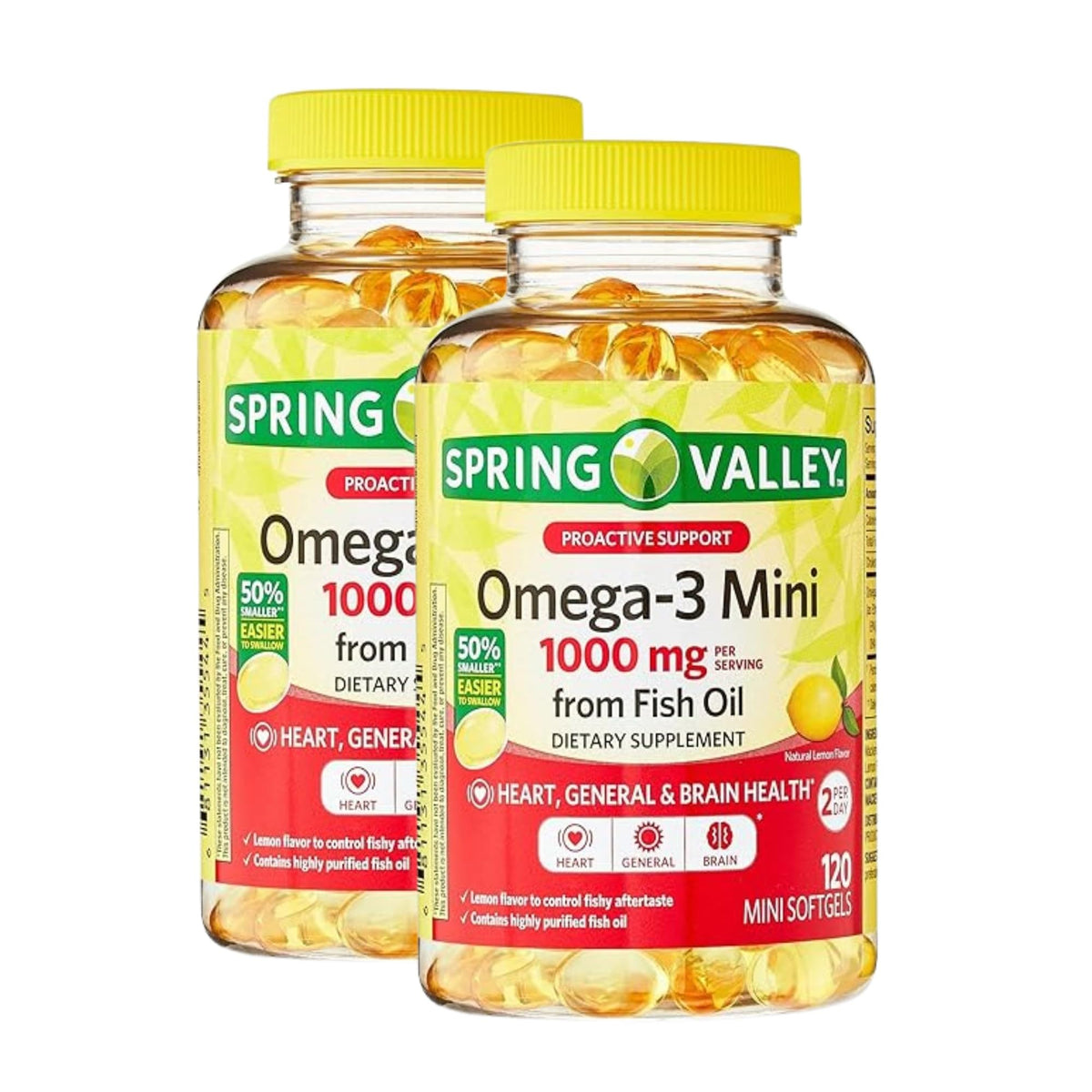Lemon Flavor Fish Oil Omega 3 Softgels with EPA DHA I32234