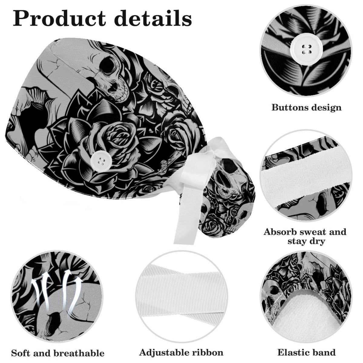 Lace-Up Hat with Scrunchies One Size S4629
