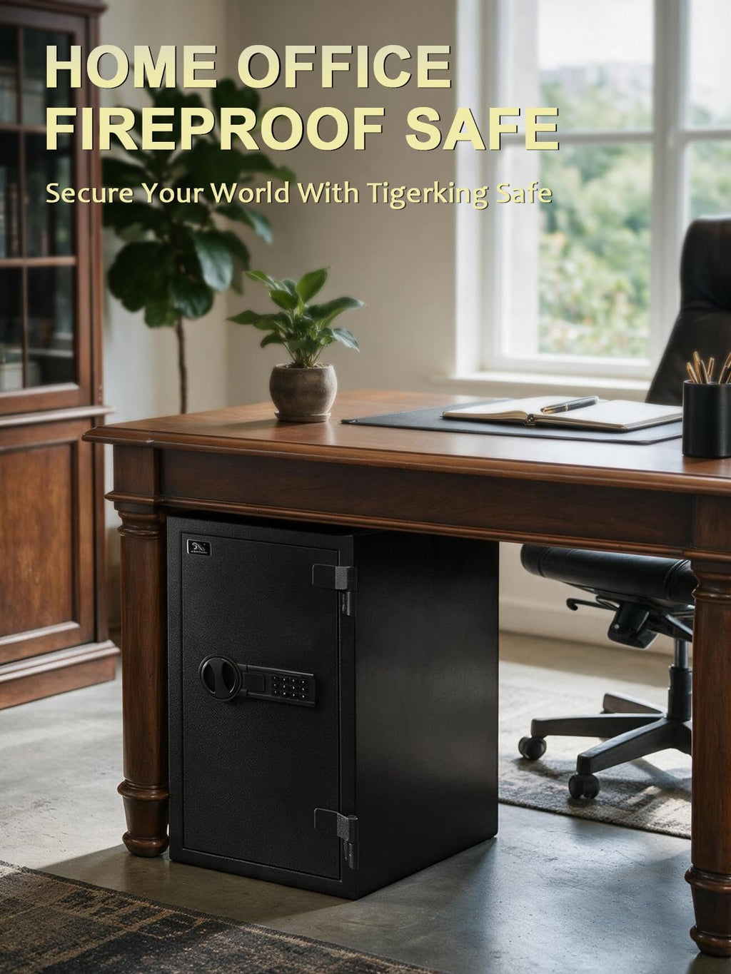 Fireproof Safe Box with Drawer, 3.47 Cu Ft T37340