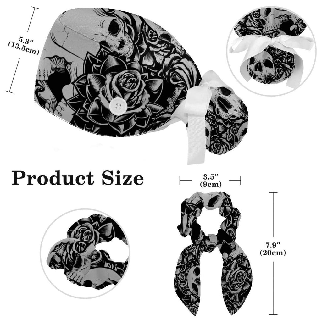 Lace-Up Hat with Scrunchies One Size S4629