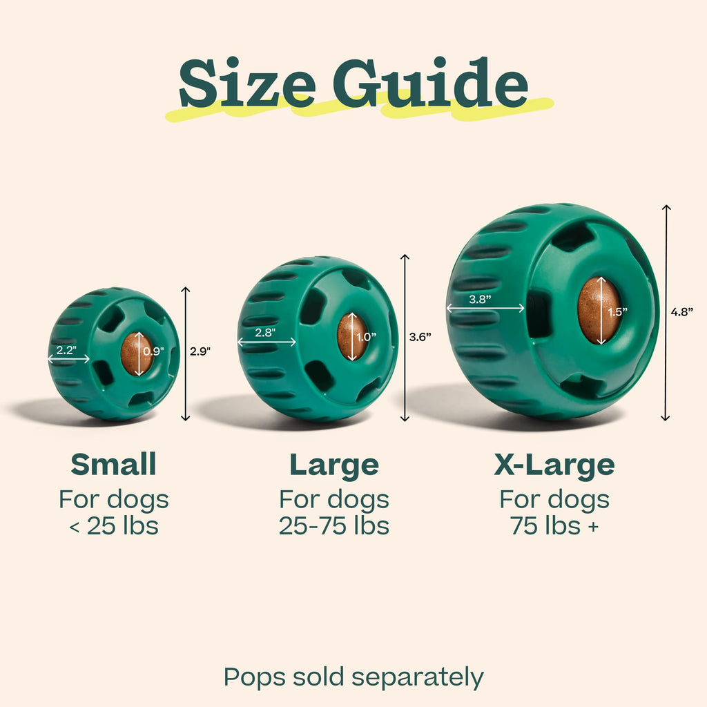 Interactive Dog Ball Toy 25-75 lbs Green M71109