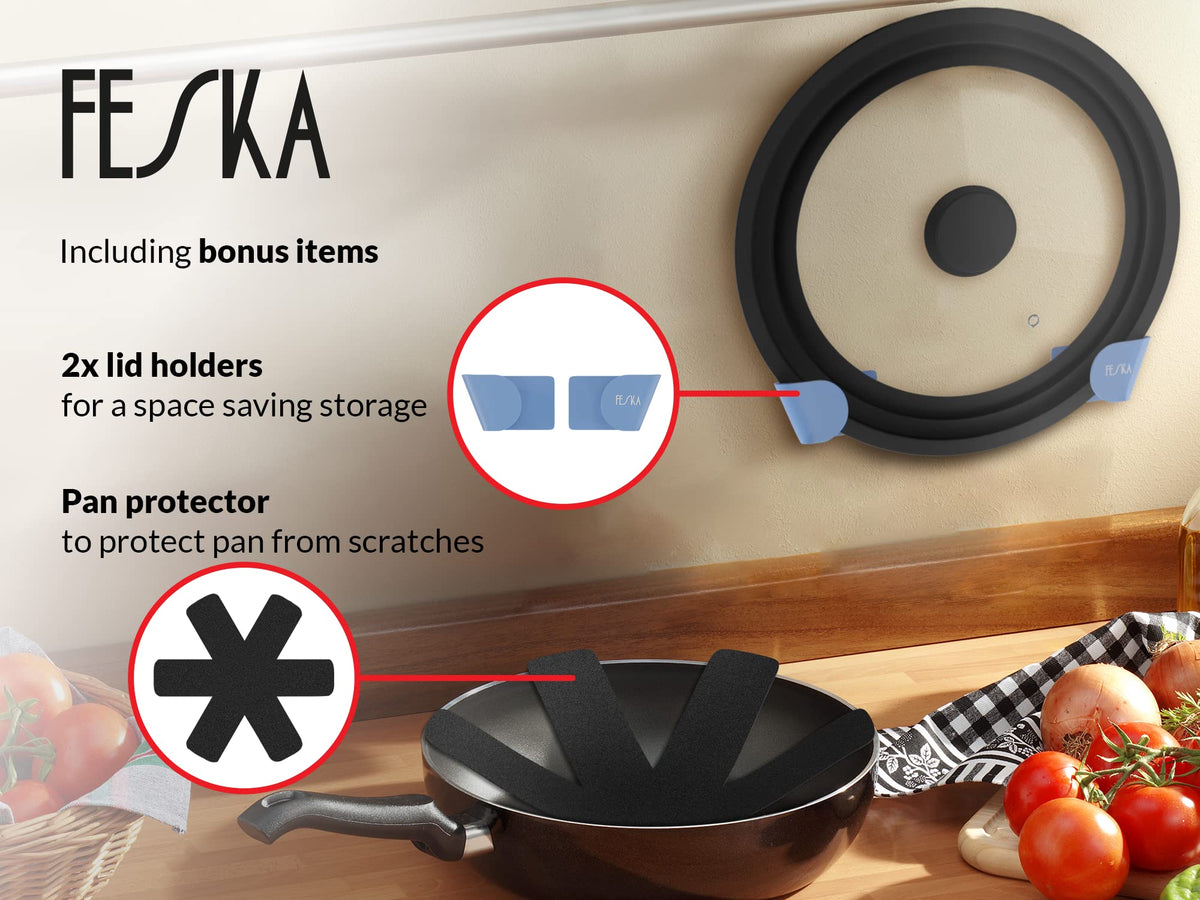 Universal Pot Lid with Lid Holder & Felt Protector Y120