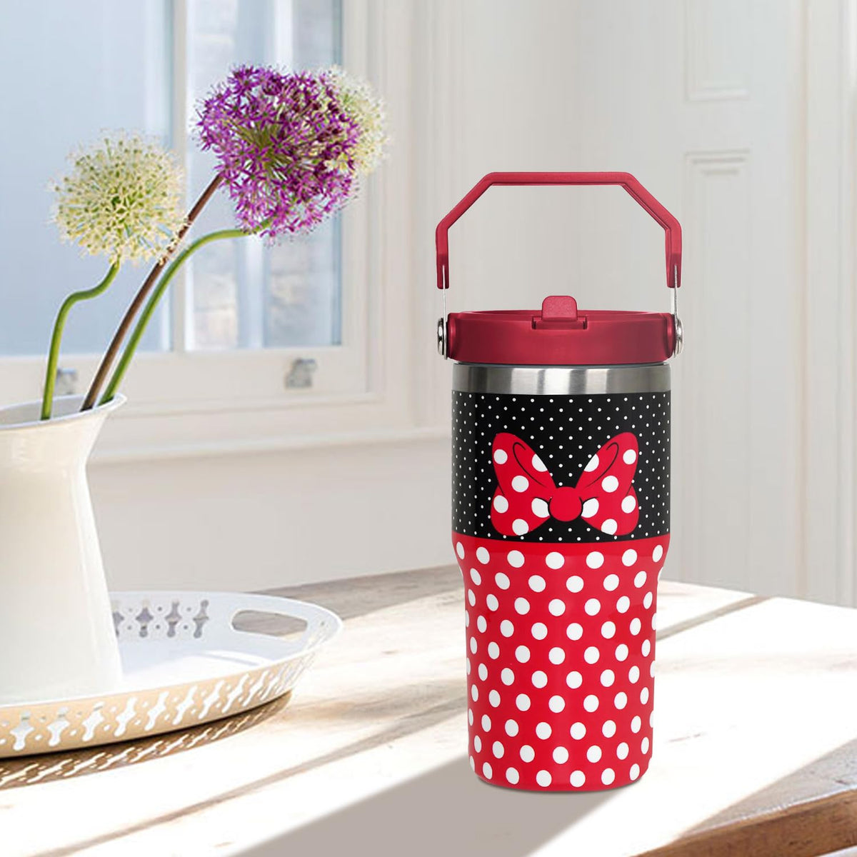 Cartoon Mouse 20 Oz Tumbler with Lid & Flip Straw F891310