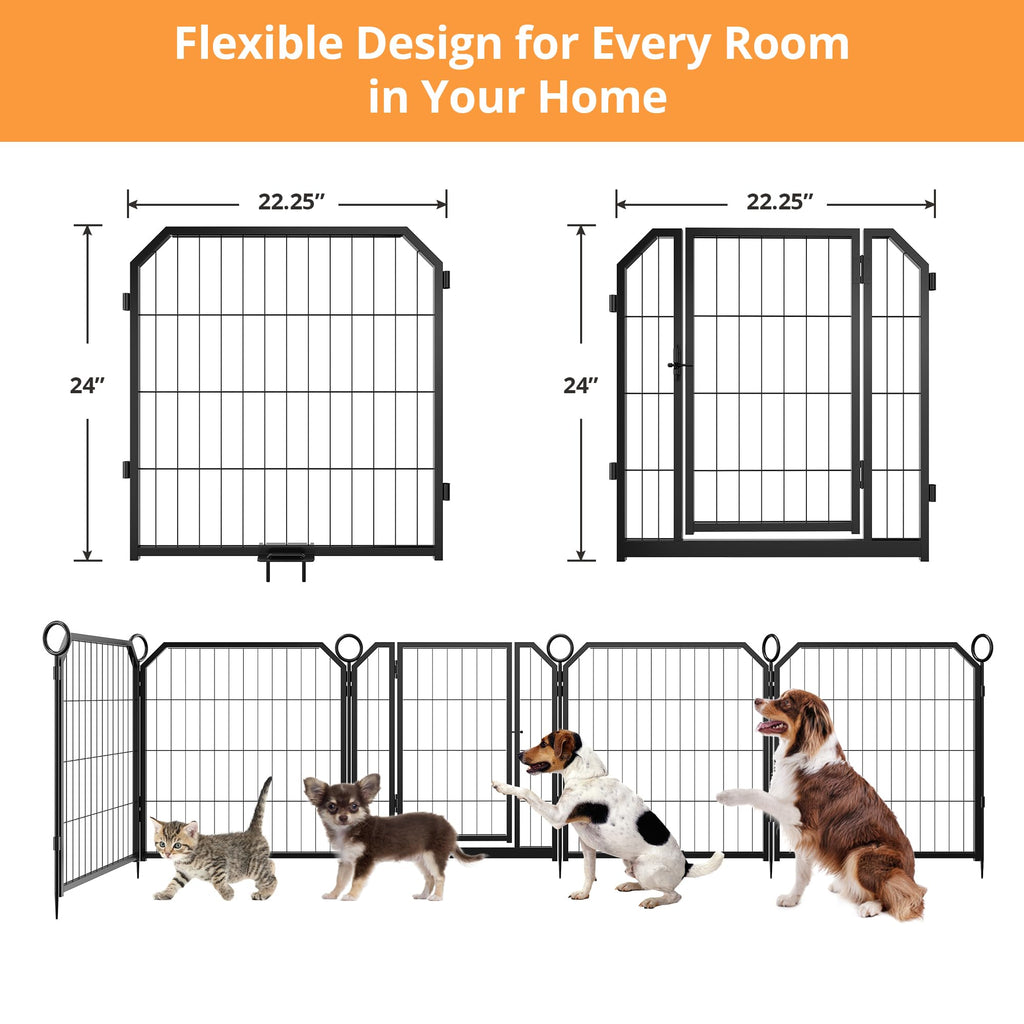 32 Inch 16 Panel Metal Dog Playpen F32432