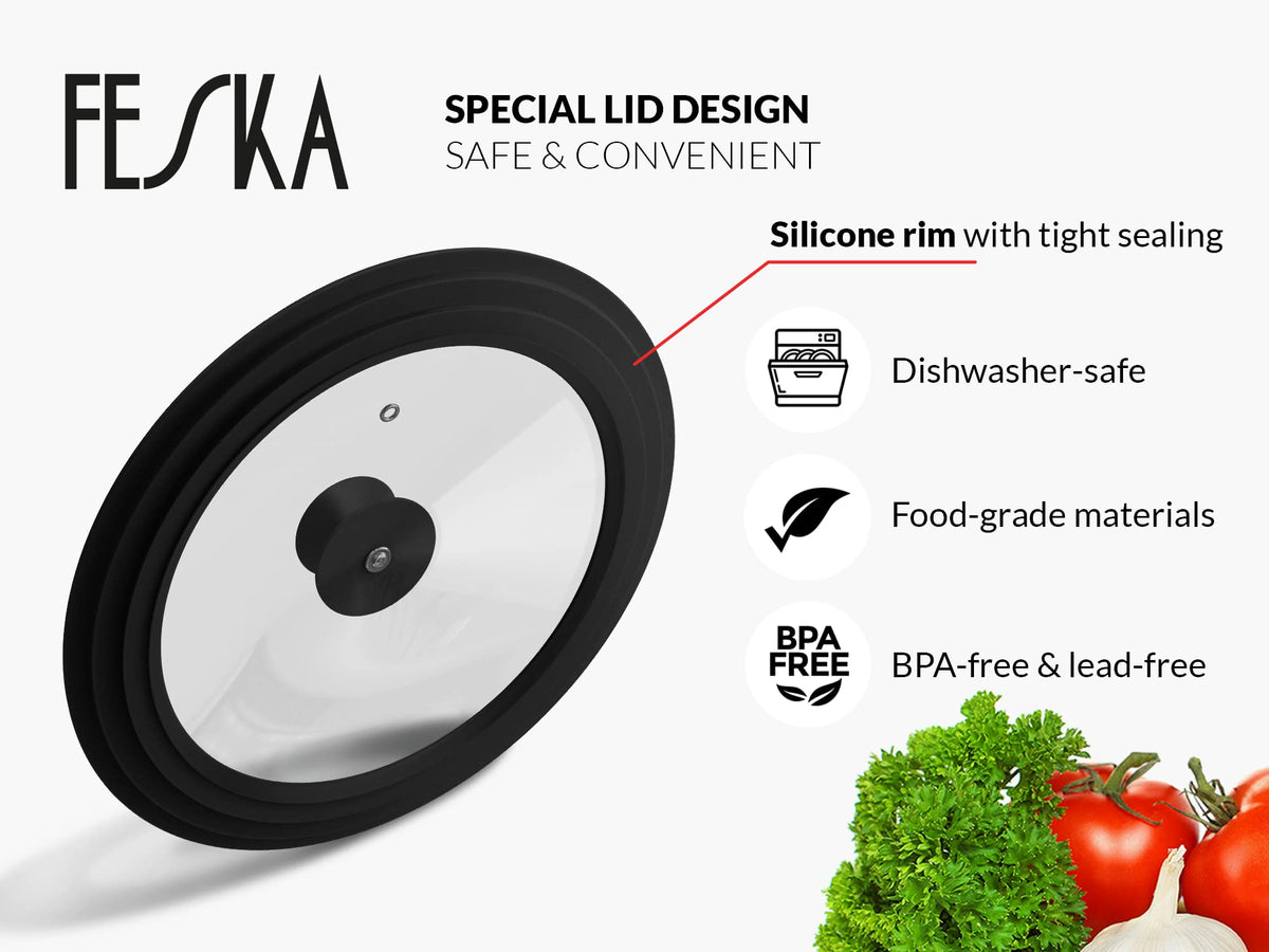 Universal Pot Lid with Lid Holder & Felt Protector Y120