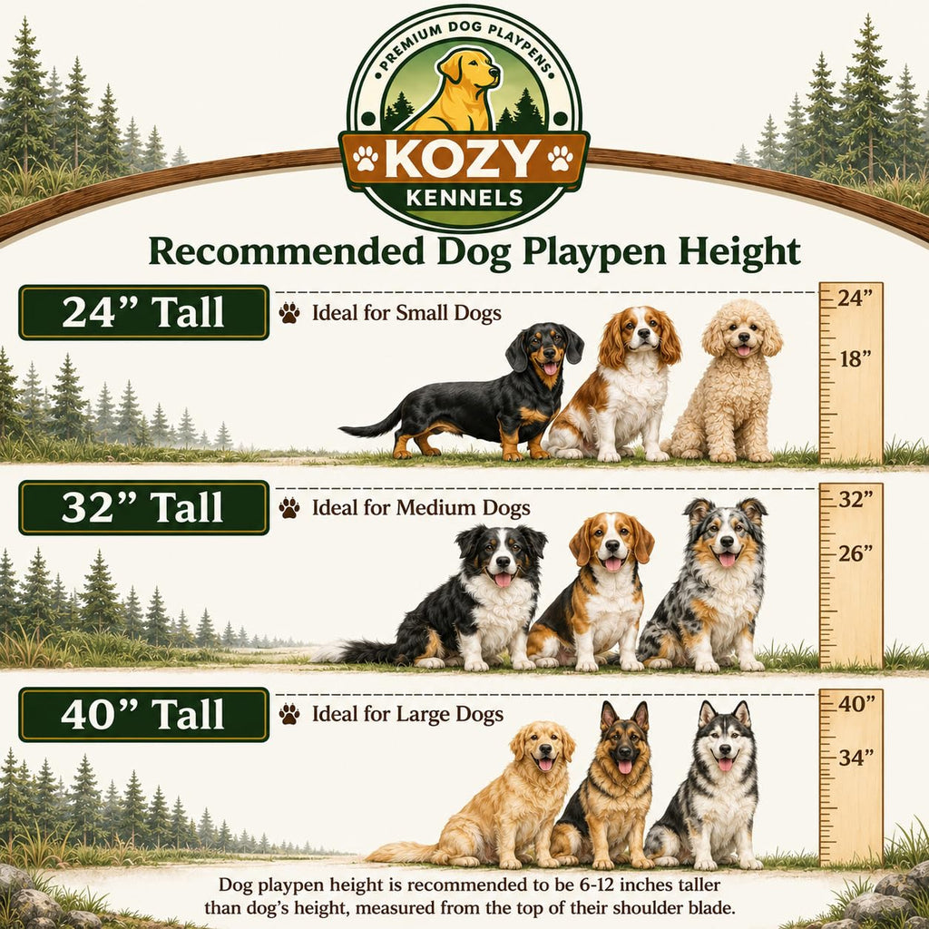 32'' 16 Panels Metal Heavy Duty Dog Playpen E64300