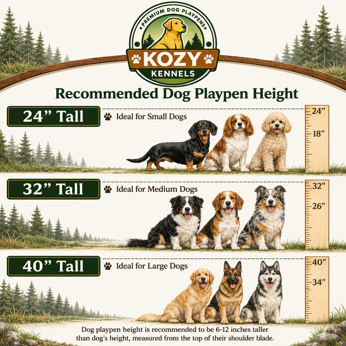 32'' 16 Panels Metal Heavy Duty Dog Playpen E64300