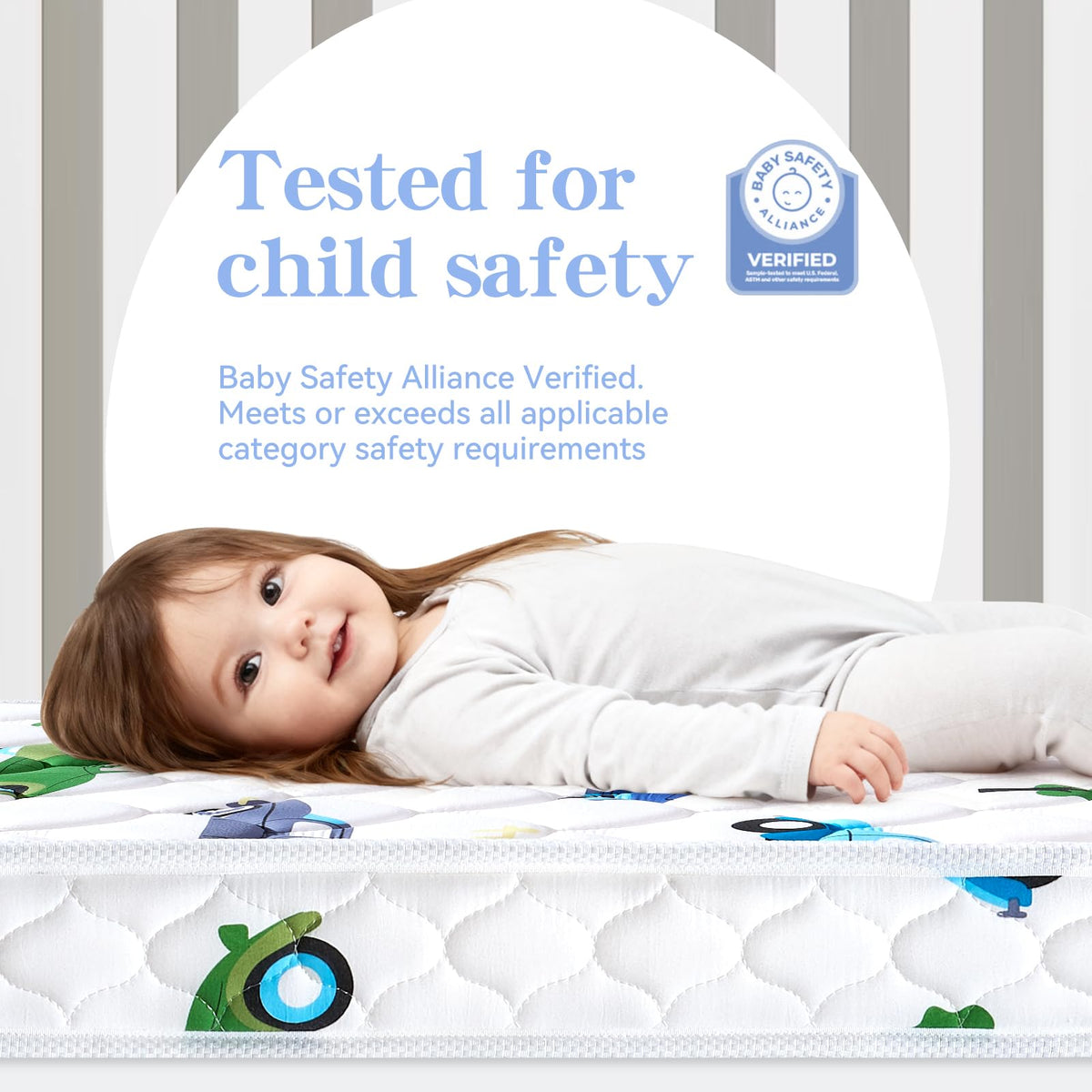 Foam Baby Crib & Toddler Mattress, 52" x 27.6" x 5" E22679