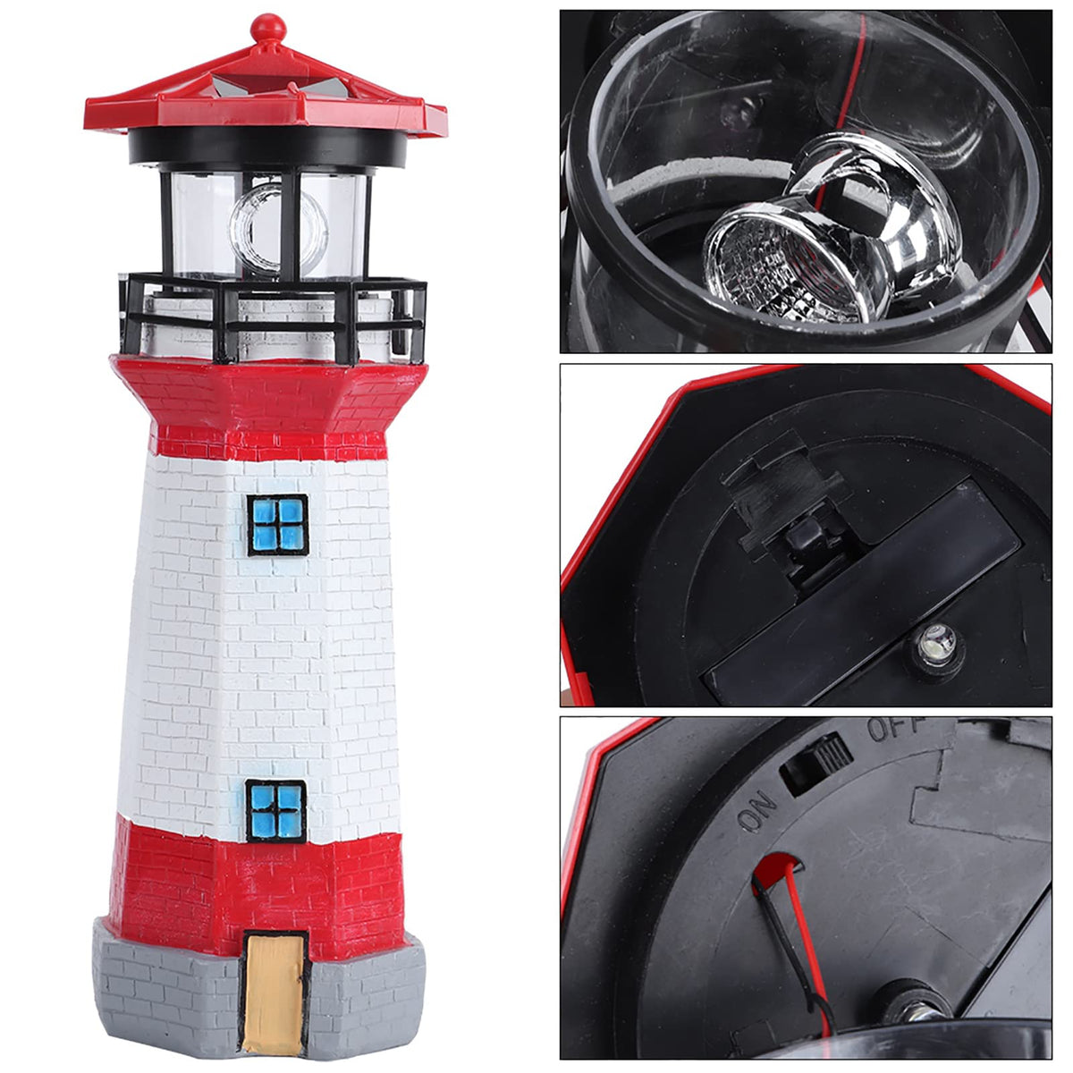 Solar Powered LED Lighthouse V141
