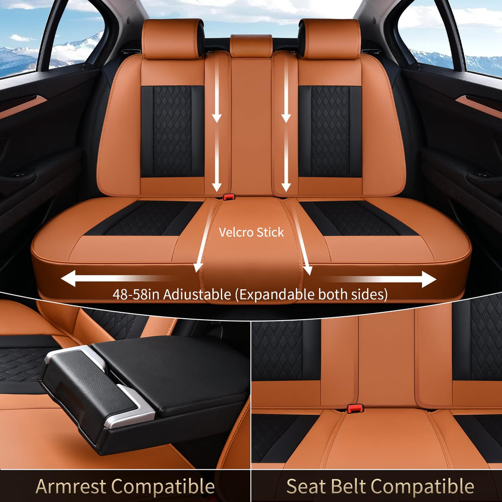 Nappa Leather Car Seat Covers Full Set Z5364