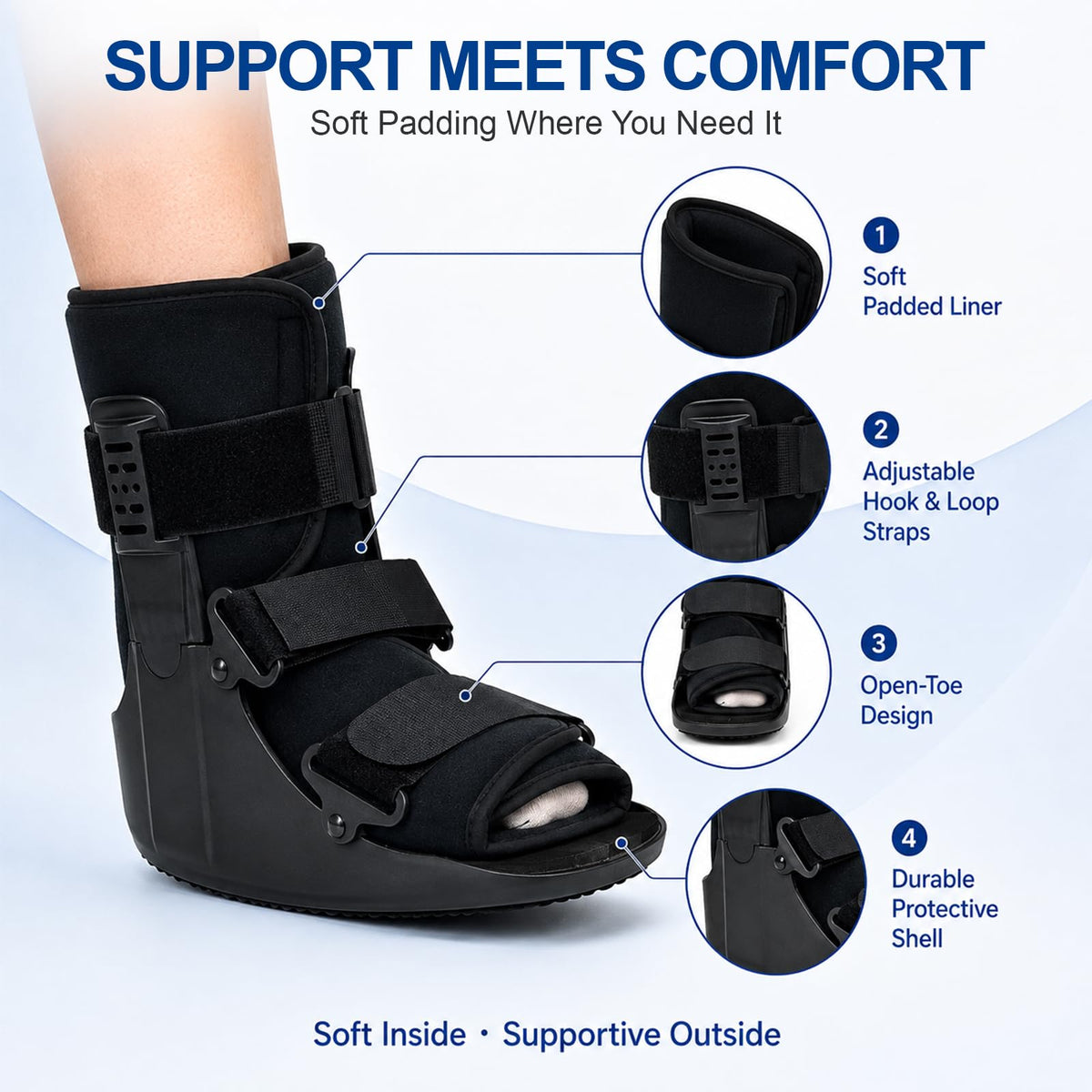 Adjustable Walking Boot for Foot Injury Q678072