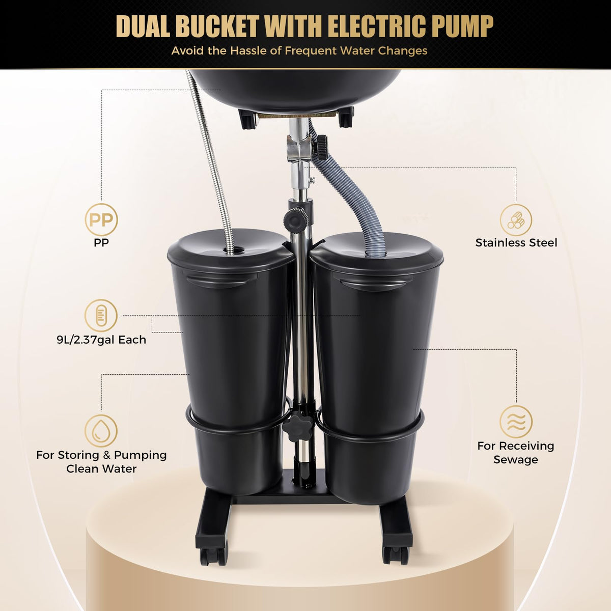 Portable Shampoo Bowl with Electric Water Pump K455032