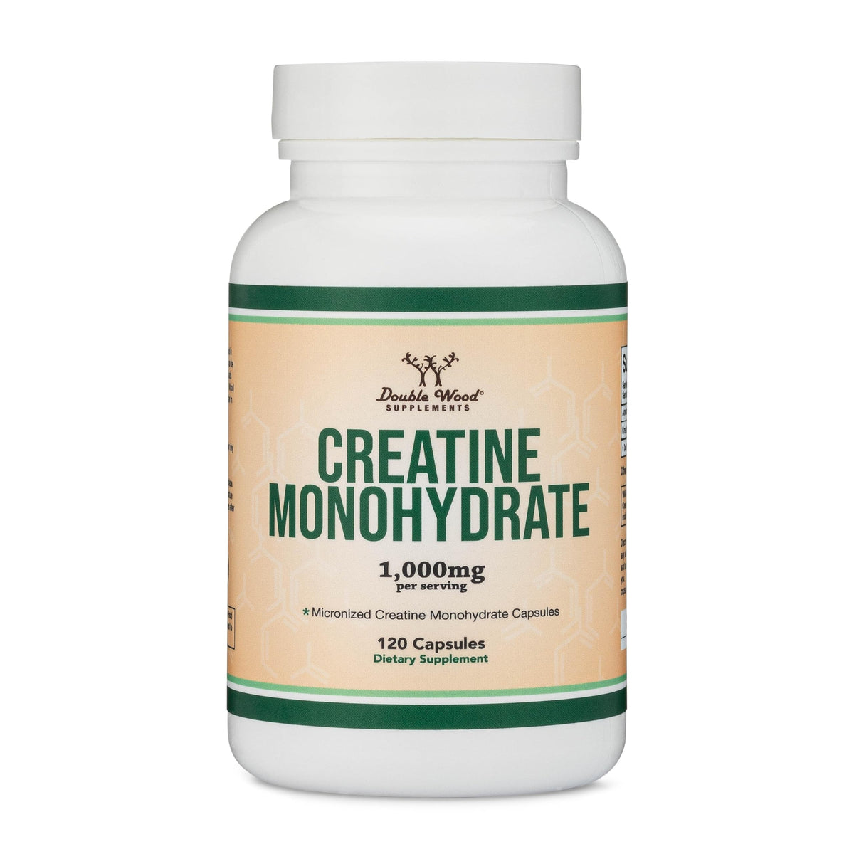 Creatine Monohydrate Capsules 1,000mg Vegan 120 Capsules O420779