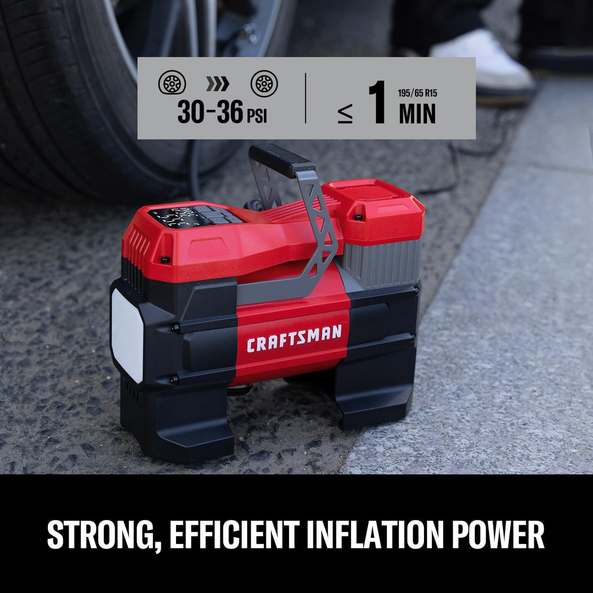 Portable 12V Tire Inflator with Digital Gauge E3041