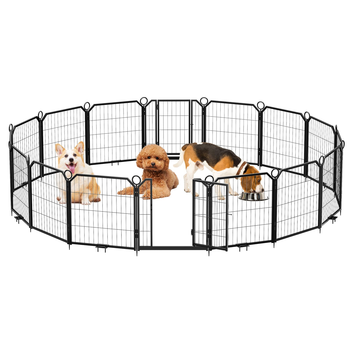 32 Inch 16 Panel Metal Dog Playpen F32432