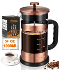 34 Ounce Stainless Steel French Press Coffee Maker F55481