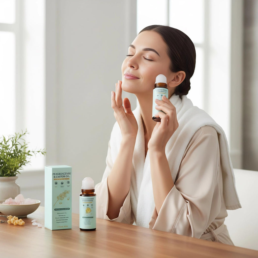 Cold-Pressed Castor Oil Roll On with Rose Quartz Stone 1.7 fl oz P559773