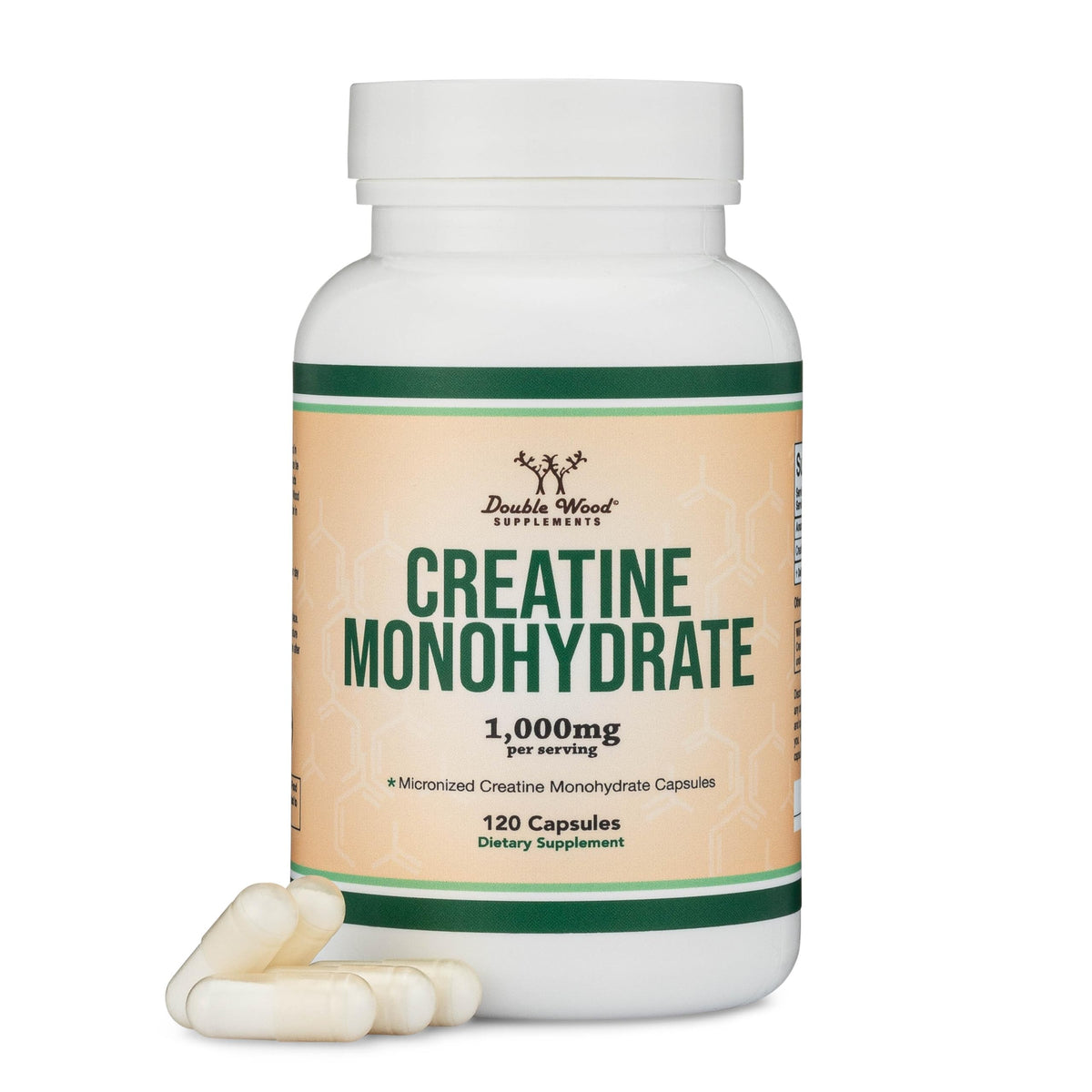 Creatine Monohydrate Capsules 1,000mg Vegan 120 Capsules O420779