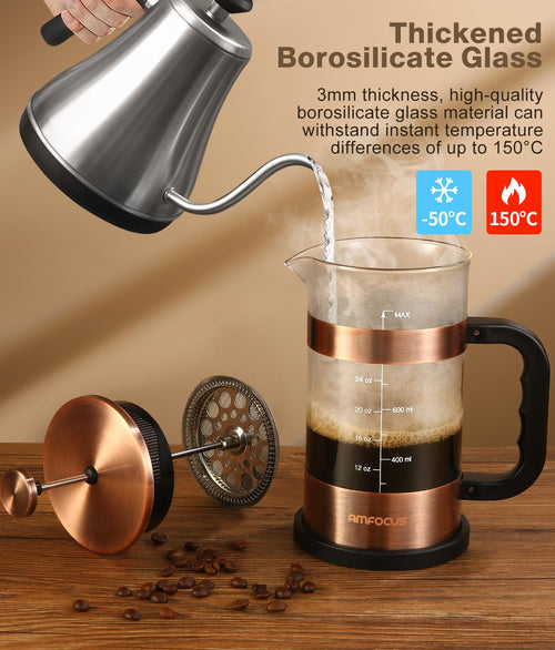 34 Ounce Stainless Steel French Press Coffee Maker F55481