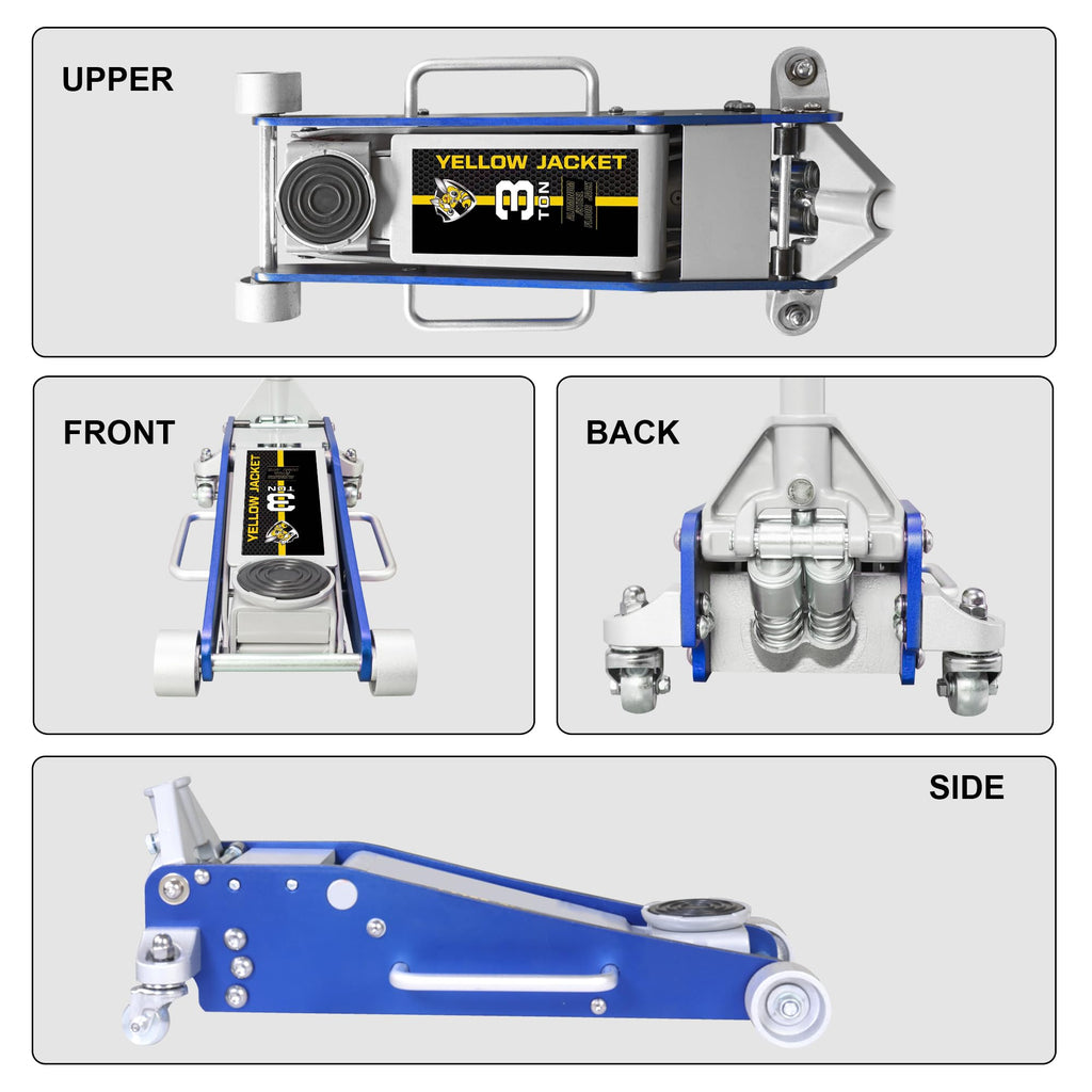 3 Ton Low Profile Aluminum and Steel Floor Jack with Jack Stands L51092