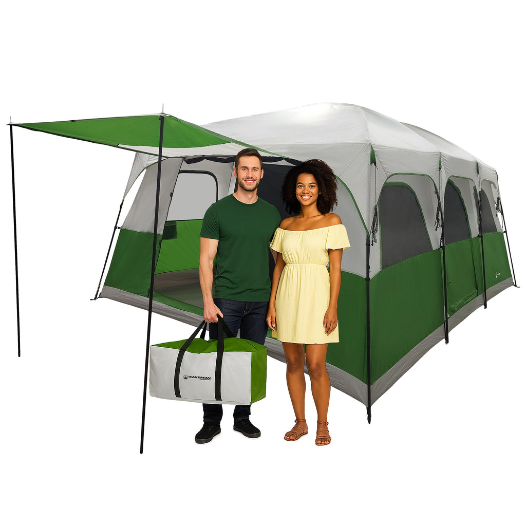 10-12 Person Camping Tent with Room Divider and Carry Bag X409
