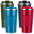 4 Pack 17oz Stainless Steel Insulated Coffee Mug with Lid F2513