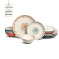 12-Piece Speckled Stoneware Dinnerware Set for 4 H462141