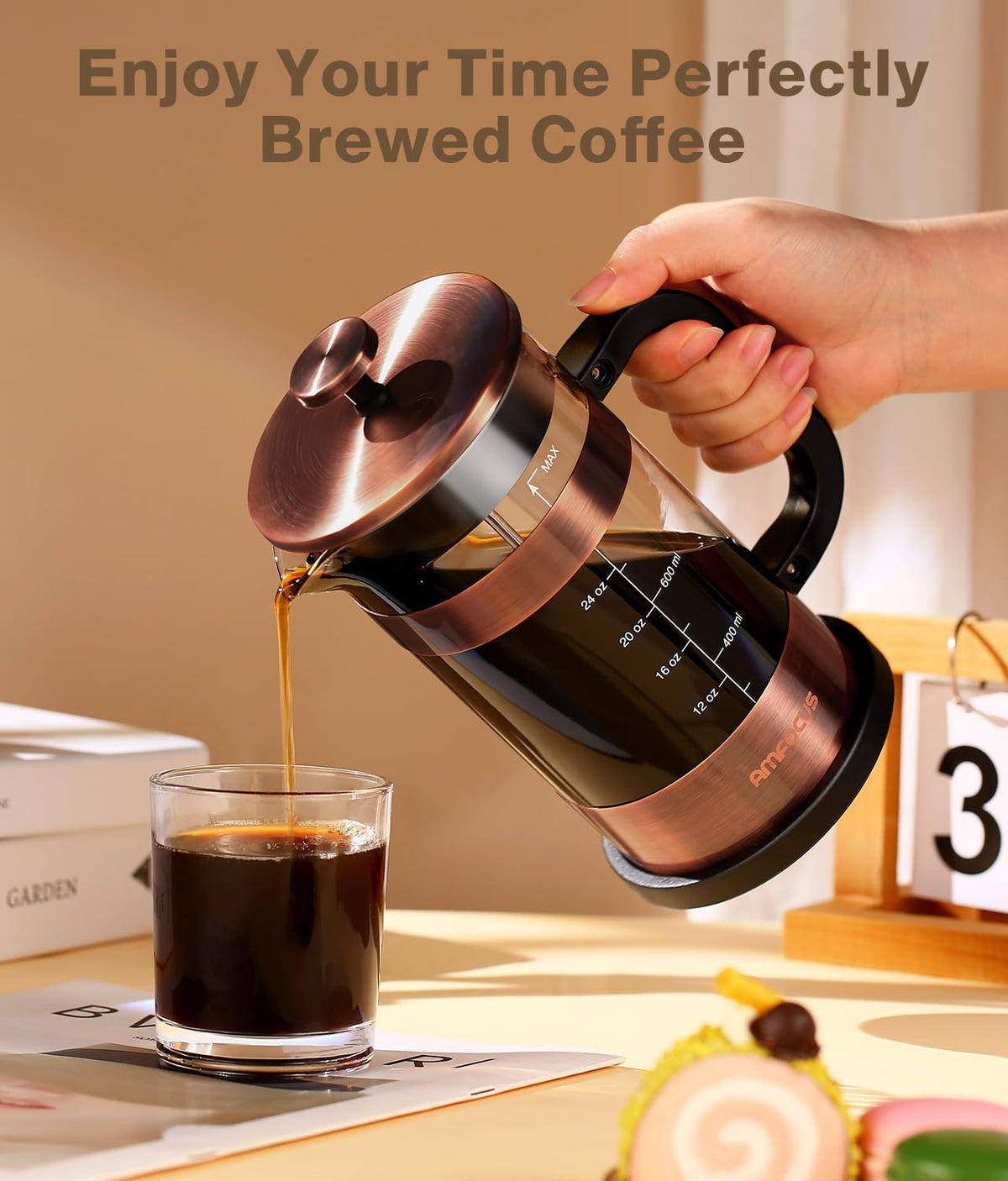 34 Ounce Stainless Steel French Press Coffee Maker F55481