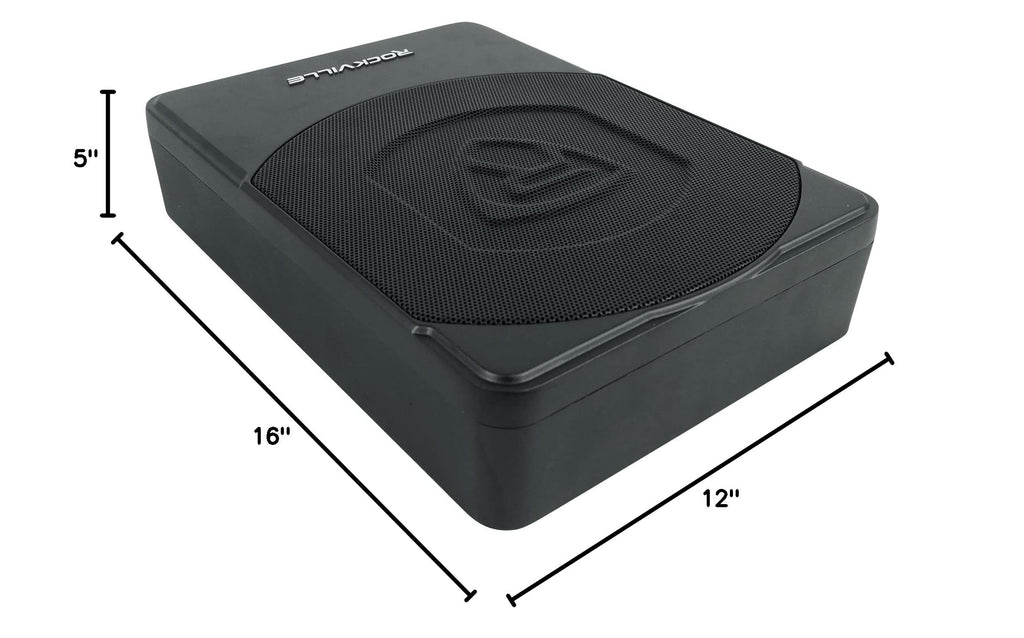10" Slim Under-Seat Powered Car Subwoofer F26372