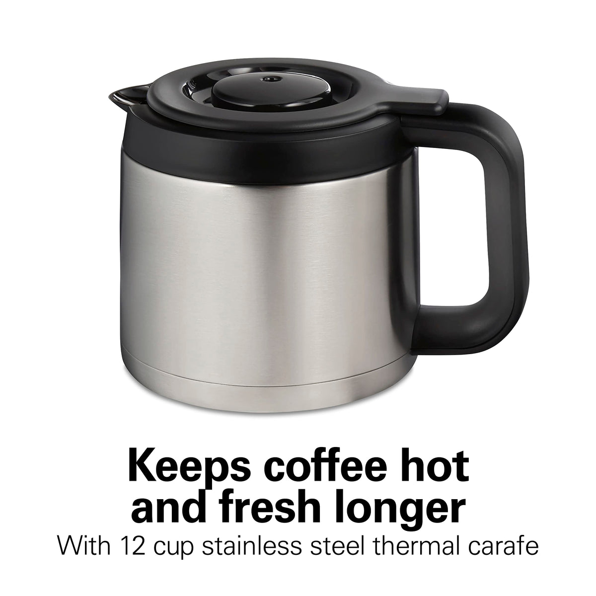 2-Way Coffee Maker with K-Cup Pods or Grounds, Black and Stainless Q436961