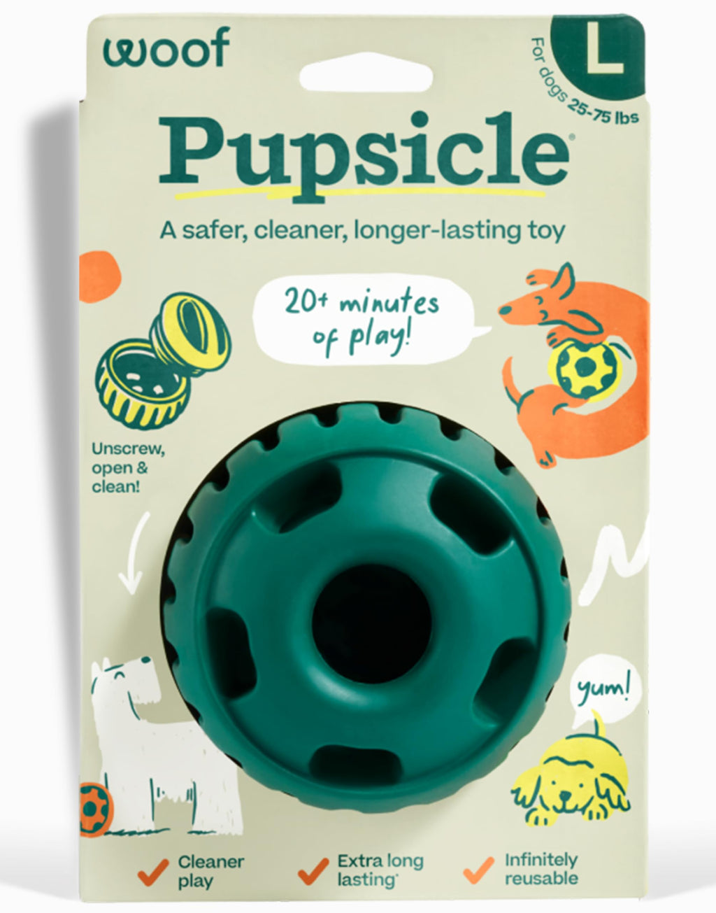 Interactive Dog Ball Toy 25-75 lbs Green M71109