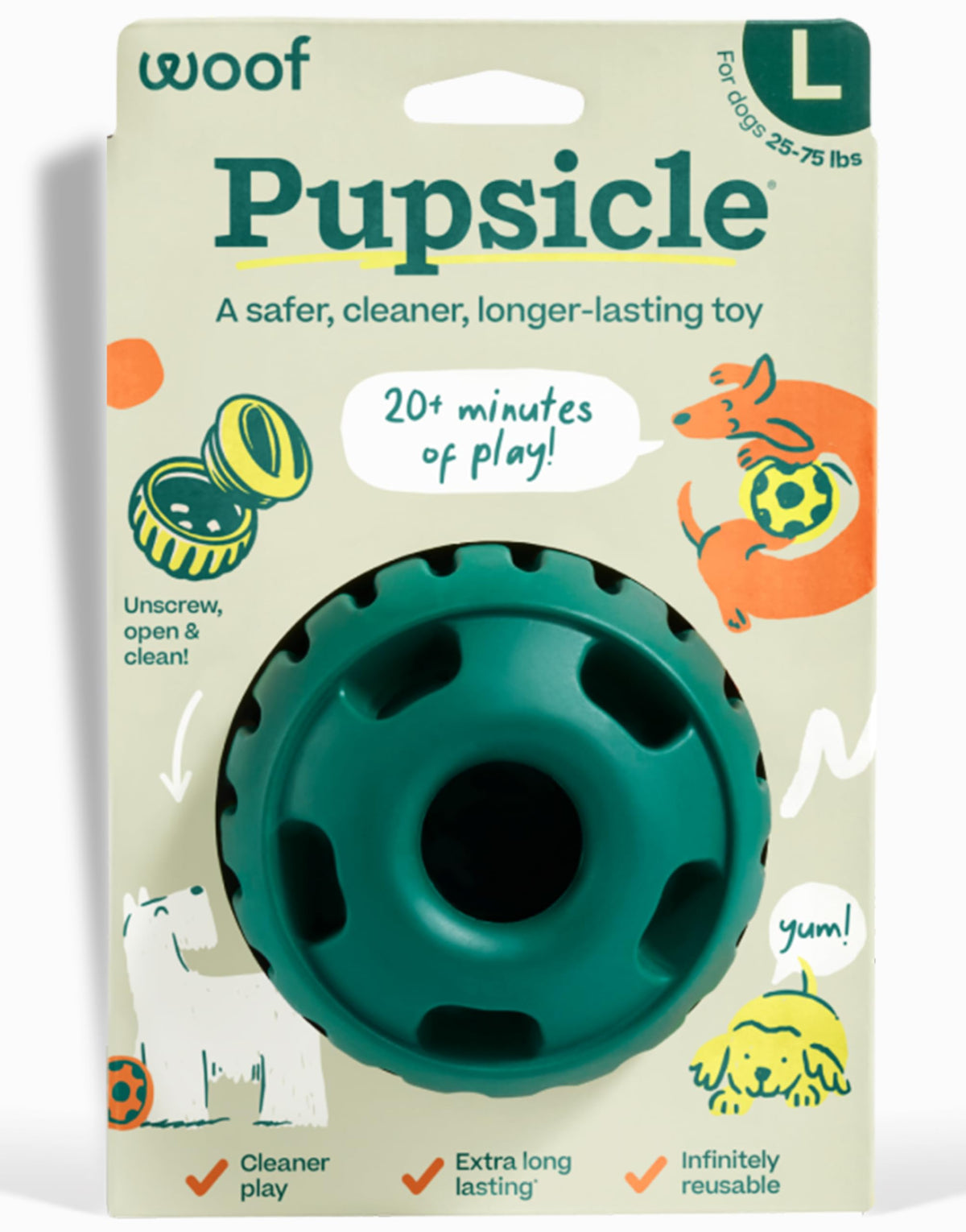 Interactive Dog Ball Toy 25-75 lbs Green M71109