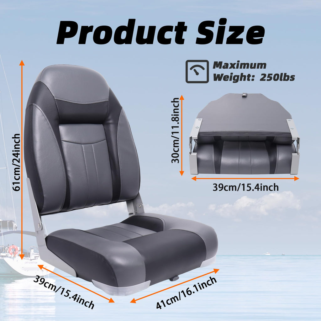 High Back Folding Boat Seat M324