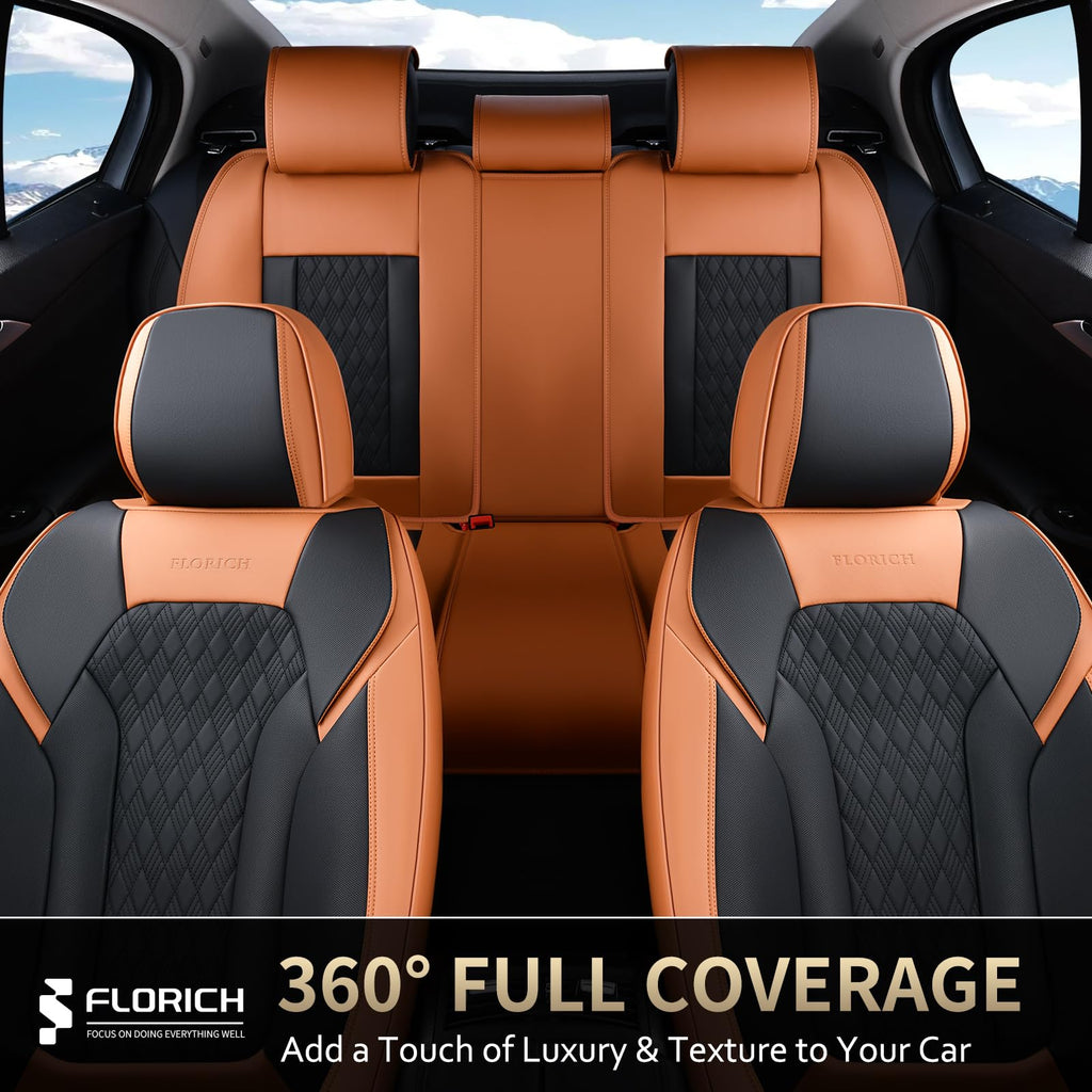 Nappa Leather Car Seat Covers Full Set Z5364