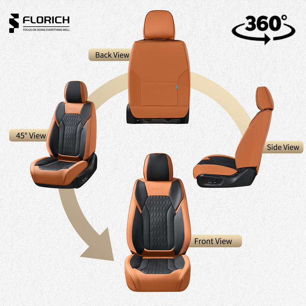Nappa Leather Car Seat Covers Full Set Z5364