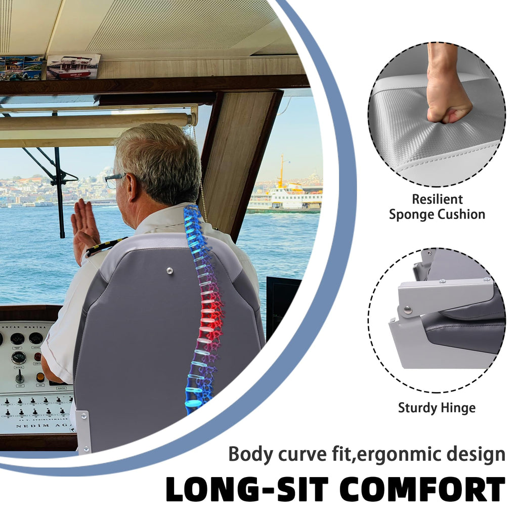 High Back Folding Boat Seat M324