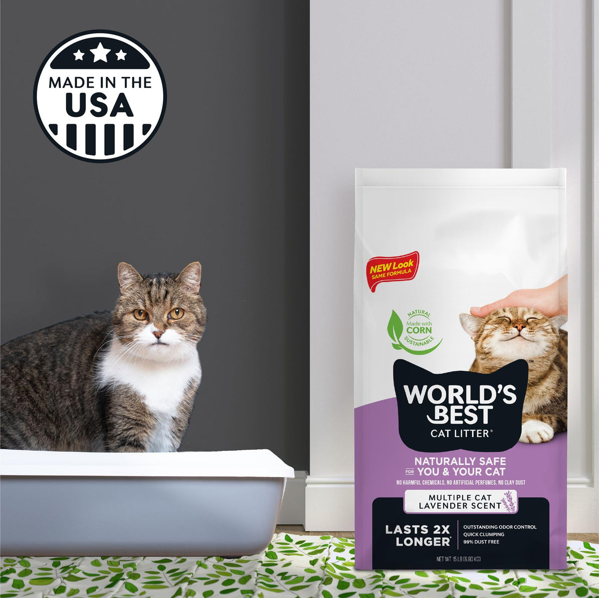 Lavender Cat Litter 15 lb Bag Q331