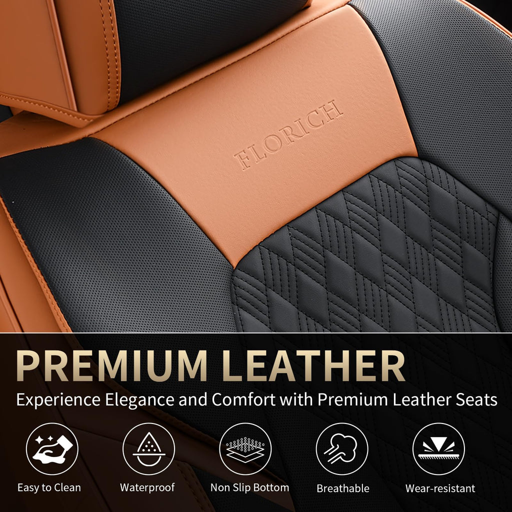 Nappa Leather Car Seat Covers Full Set Z5364