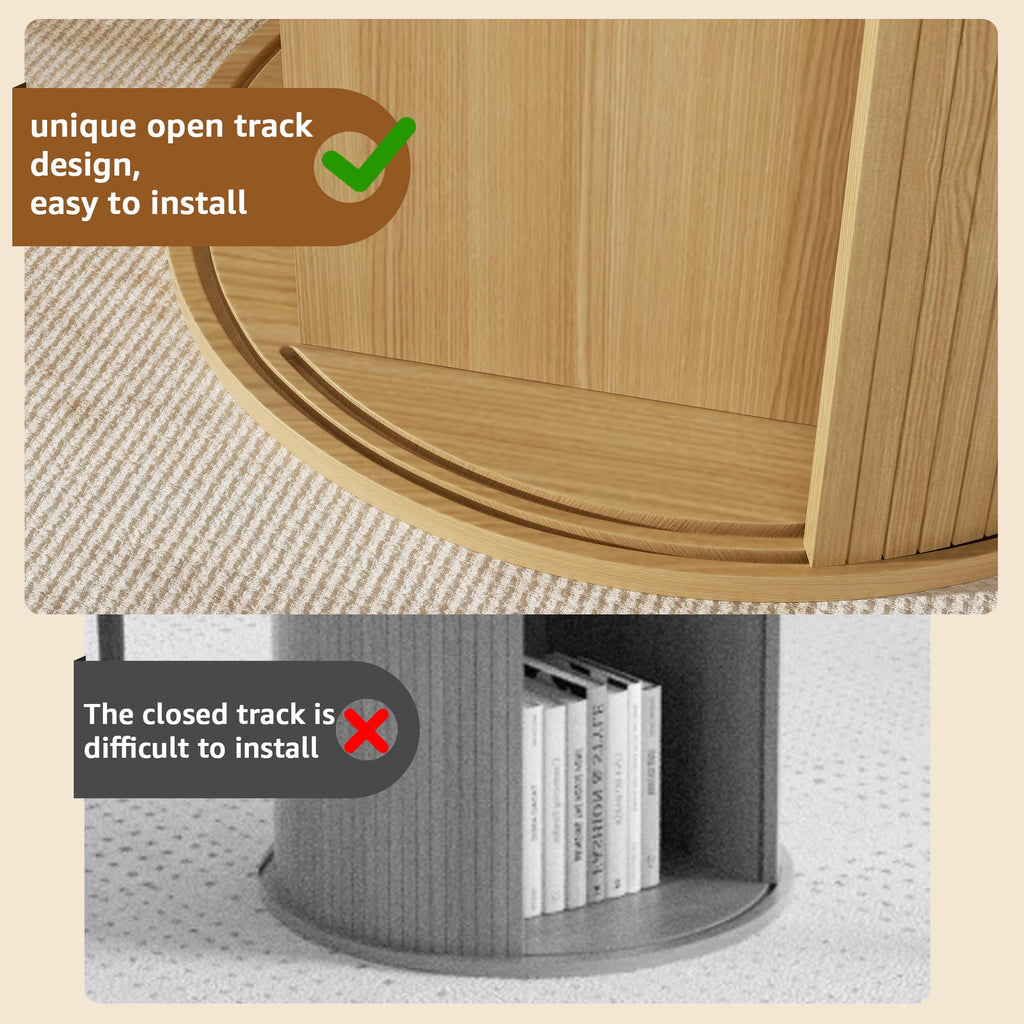 31.5 inch Round Dining Table with 2-Layer Storage Shelf Z3079