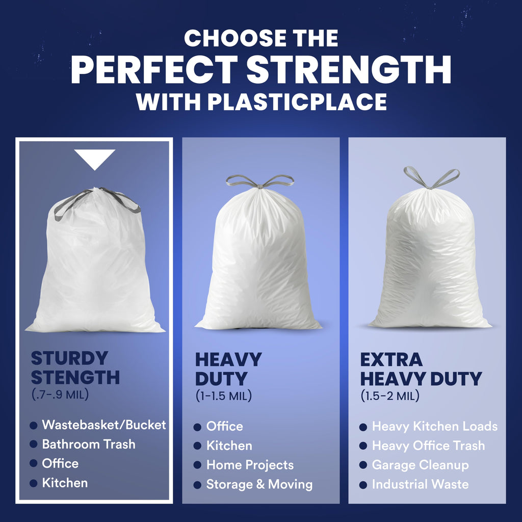 4-6 Gallon White Drawstring Bags H638792